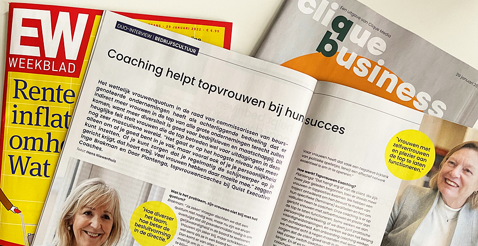 Coaching helpt topvrouwen bij hun succes
